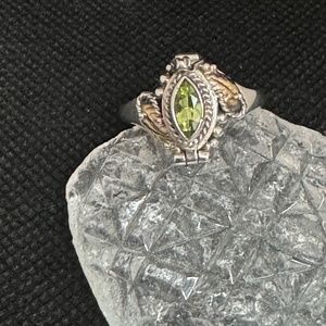 Sterling Silver Peridot "Poison" Ring